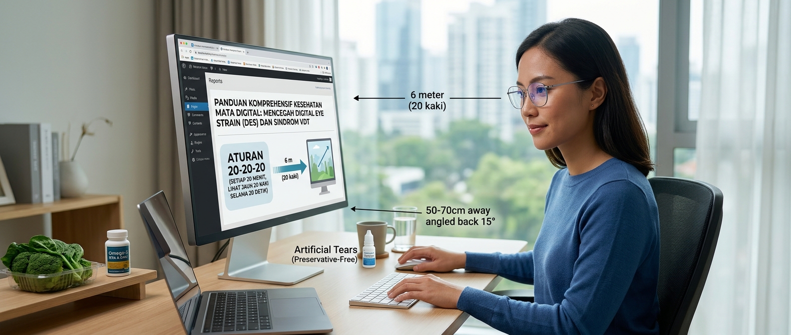 Panduan Komprehensif Kesehatan Mata Digital: Mencegah Digital Eye Strain (DES) dan Sindrom VDT